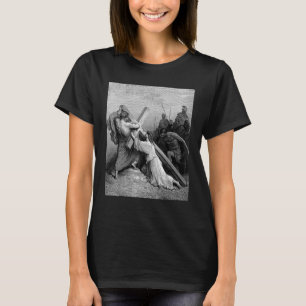 Jezus Vallen onder het kruis Gustave Dore Bibli T-shirt
