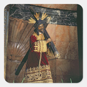 Jezus van grote kracht, 1620 vierkante sticker