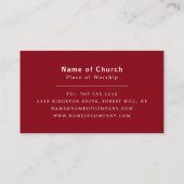 Jezus van het kruis, christendom, godsdienst visitekaartje (Achterkant)