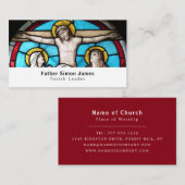 Jezus van het kruis, christendom, godsdienst visitekaartje (Voorkant / Achterkant)