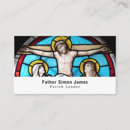 Jezus van het kruis, christendom, godsdienst visitekaartje (Voorkant)