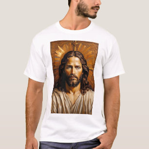 Jezus van Nazareth Digitaal Schilderen T-shirt