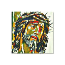 Jezus van Nazareth olie op doek portret