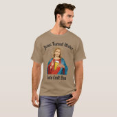 JEZUS VERANDERDE WATER IN AMBACHTELIJK BIER T-SHIRT (Voorkant volledig)
