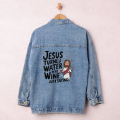 Jezus veranderde water in een shirt denim jacket (Hangar)