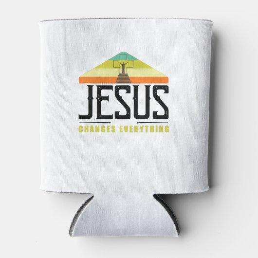 Jezus verandert alles Christelijke kerk Blikjeskoeler (Voorkant)