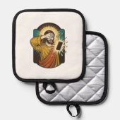 Jezus verblindt maximale helderheid telefoon midde pannenlap (Voorkant / Achterkant)