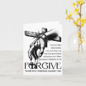 Jezus vergeef degenen die zich tegen U verzetten,  Kaart (Gele Bloem)