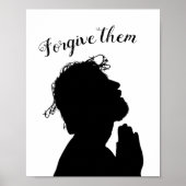 Jezus vergeeft hen Christelijke SVG Wall Art Poster (Voorkant)