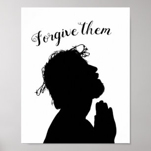 Jezus vergeeft hen Christelijke SVG Wall Art Poster