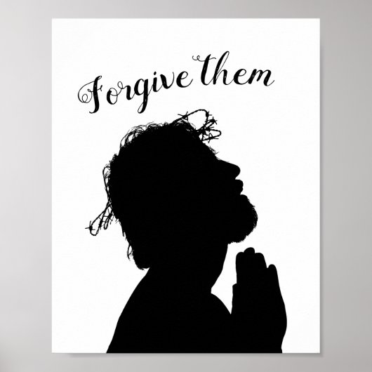 Jezus vergeeft hen Christelijke SVG Wall Art Poster (Voorkant)