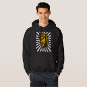 Jezus vergroot gezicht en zonneRay Art 1 Hoodie (Voorkant volledig)