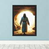 Jezus verlaat het graf canvas afdruk (Insitu (Houten vloer))