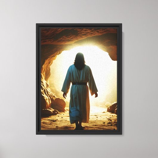 Jezus verlaat het graf canvas afdruk (Voorkant)