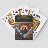 Jezus verlicht berghoogten pokerkaarten (Achterkant)