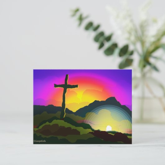 Jezus verovert de Grave Briefkaart (Staand voorkant)