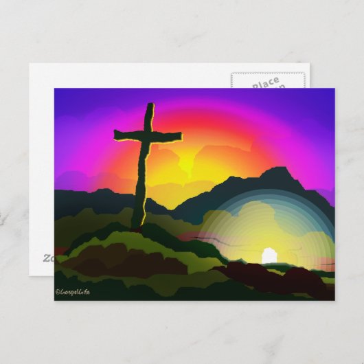 Jezus verovert de Grave Briefkaart (Voorkant / Achterkant)