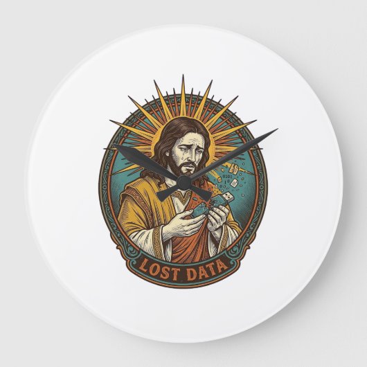 Jezus Verpletterde USB Flash Drive Verloren Data H Grote Klok (Voorkant)