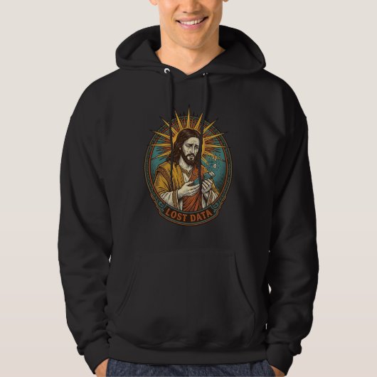 Jezus Verpletterde USB Flash Drive Verloren Data H Hoodie (Voorkant)