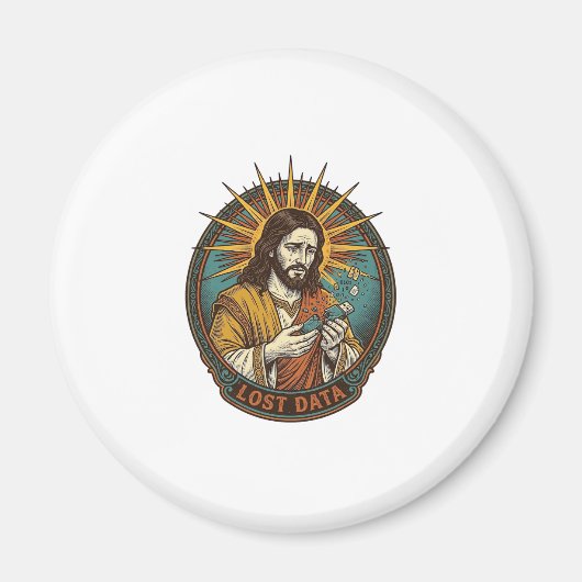 Jezus Verpletterde USB Flash Drive Verloren Data H Magneet (Voorkant)