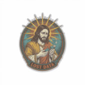 Jezus Verpletterde USB Flash Drive Verloren Data H Sticker (Voorkant)