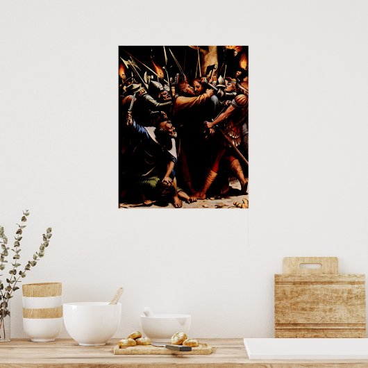 Jezus verraden door Judas Iscariot Poster (Keuken)