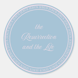 Jezus - Verrijzenis Flush Seal Large Ronde Sticker