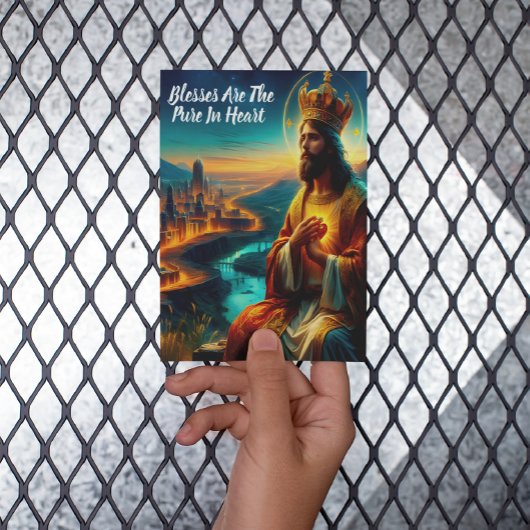 Jezus versierd met een majestueuze kroon briefkaart