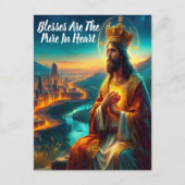 Jezus versierd met een majestueuze kroon briefkaart (Voorkant)