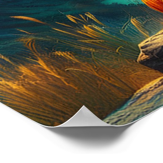 Jezus versierd met een majestueuze kroon poster (Hoek)