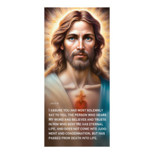 Jezus vertelt wie precies het eeuwige leven heeft foto afdruk