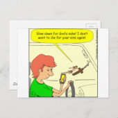 Jezus vertraagt de Cartoon Briefkaart (Voorkant / Achterkant)