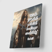 Jezus: Vertrouw op de Heer Vierkante Klok (Hoek)