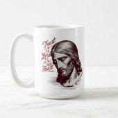 Jezus vertrouwen met heel je hart koffiemok (Links)