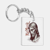 Jezus vertrouwen met heel je hart sleutelhanger (Voorkant Links)