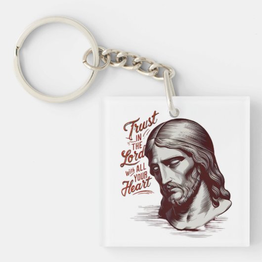Jezus vertrouwen met heel je hart sleutelhanger (Voorkant)