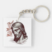 Jezus vertrouwen met heel je hart sleutelhanger (Achterkant)