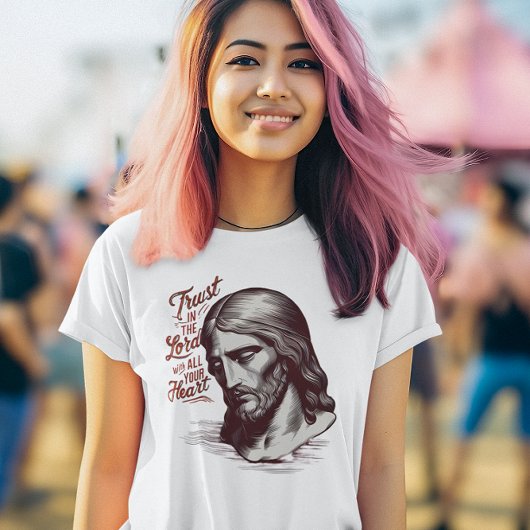 Jezus vertrouwen met heel je hart t-shirt