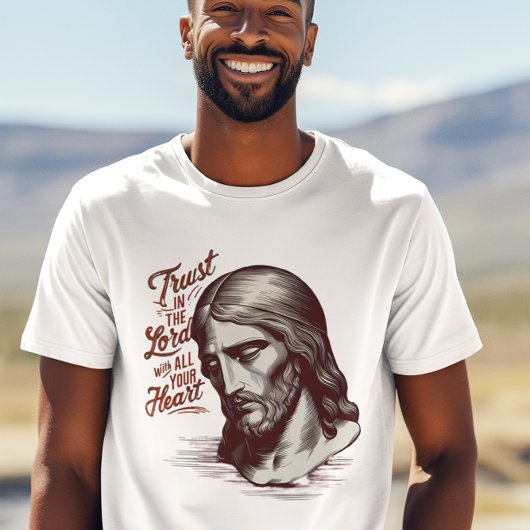 Jezus vertrouwen met heel je hart t-shirt