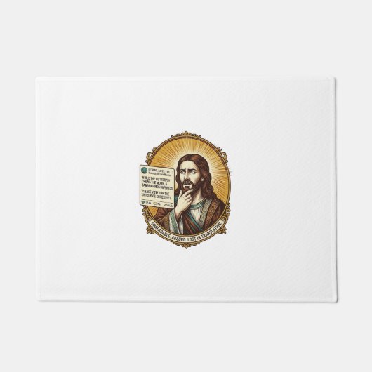 Jezus Verward Auto Vertalen Post Mislukt Sociale H Deurmat (Voorkant)