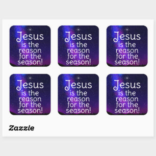 Jezus Vierkante Sticker
