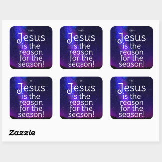 Jezus Vierkante Sticker