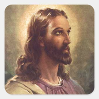 Jezus Vierkante Sticker