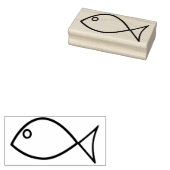 Jezus vis kunststempel rubberstempel (Gestempeld)