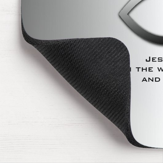 Jezus vis met speciale bijbel verse muismat (Hoek)