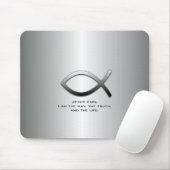 Jezus vis met speciale bijbel verse muismat (Met muis)