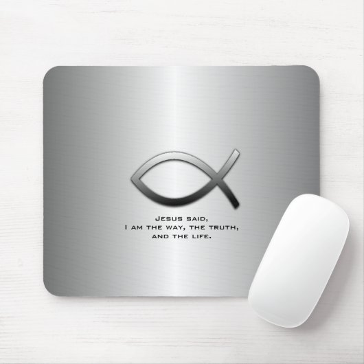 Jezus vis met speciale bijbel verse muismat (Met muis)
