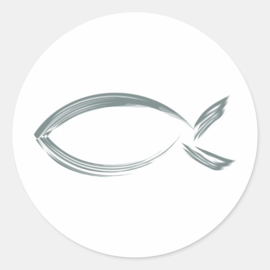 Jezus vis ronde sticker (Voorkant)