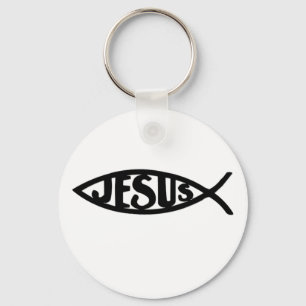 Jezus Vis (Sleutelhanger zwart) Sleutelhanger