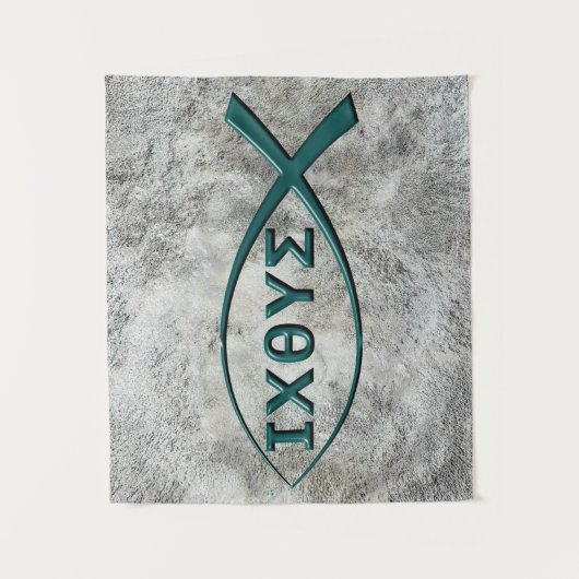 Jezus Vis Symbool Tapestry Wandkleed (Voorkant)